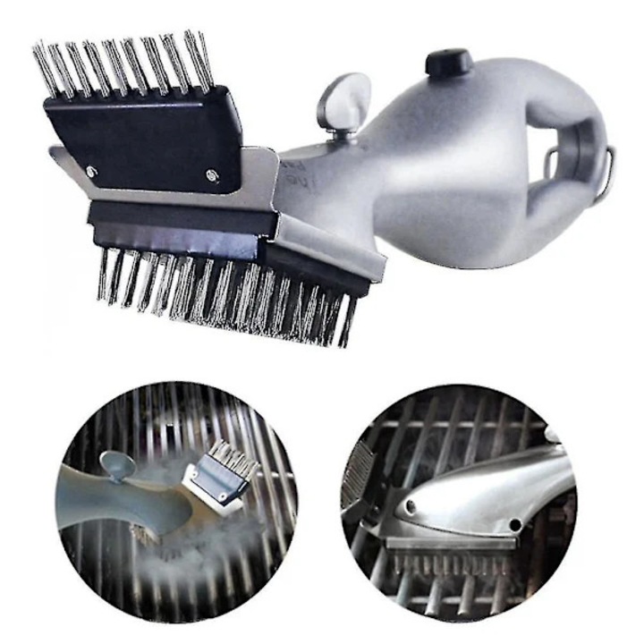 Perie gratar, inox si ABS, 10.5x9x36.5cm