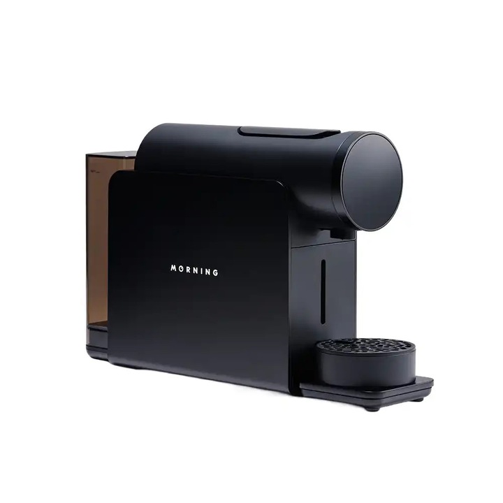 Espressor automat premium cu capsule Nespresso MORNING, Wi-Fi integrat, Bluetooth, pompa 21 bar, control temperatura, rezervor apa 850 ml, retete prestabilite, 7 niveluri presiune, program decalcifiere, auto-curatare, ecran OLED, panou tactil, negru