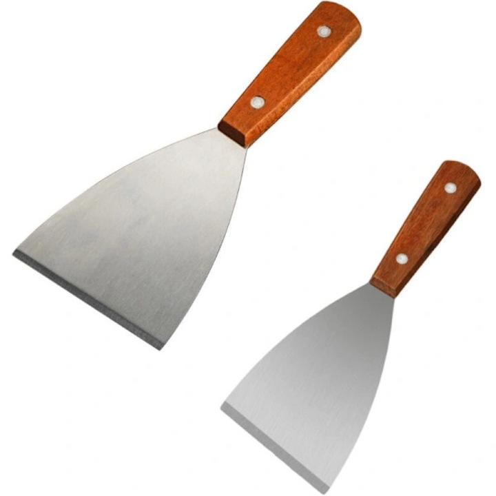 Spatula gratar inox cu maner lemn, rezistenta, 25x5cm