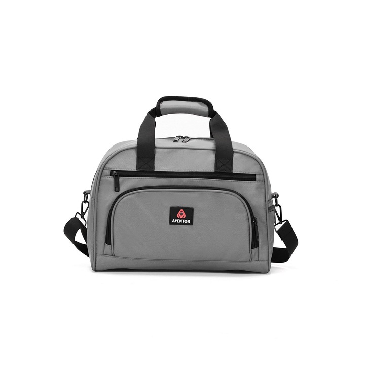 Geanta de Voiaj Aventor 40x30x20 cm Wizz Air/Ryanair, 24 L, Poliester, AV301, Gri