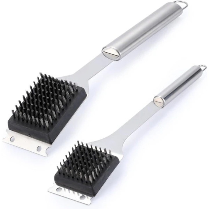 Perii gratar set 2 buc, otel inoxidabil 42x35.5cm, accesorii gratar