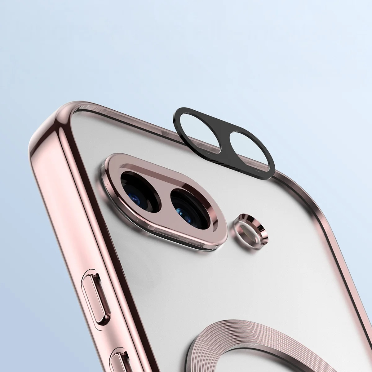 Husa cu protectie pentru camera pentru Magsafe Bizon Case GuardO pentru Google Pixel 10a, Roz