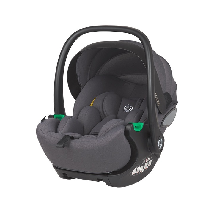 Scoica auto reclinabila Coccolle Rilax Pro iSize, omologata Ri29, reductor nou nascut inclus, 40-87 cm sau 0-13 kg, Greystone