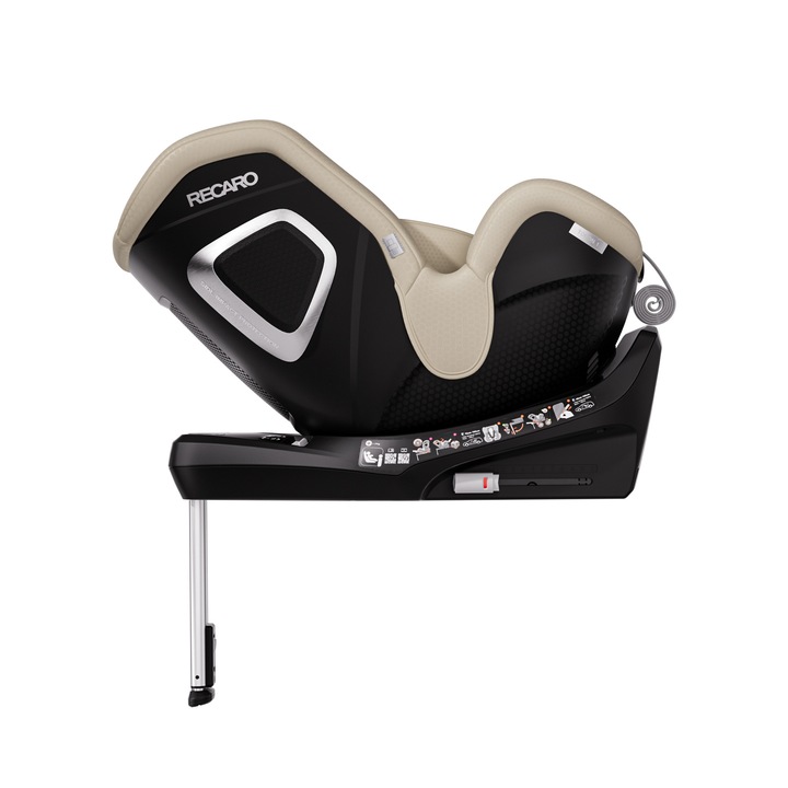Scaun Auto Copii, Recaro Toron 1 Elegant Beige, R129 EU, 0-4 ani, Inclinatie 170°