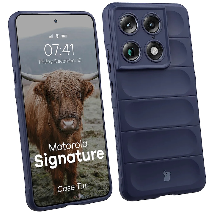 Husa Bizon Case Tur pentru Motorola Signature, Albastru marin