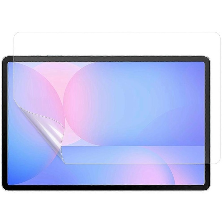 PET tabletta védőfólia, Galaxy Tab S10 FE+ kompatibilis, átlátszó, ellenálló, teljes képernyős