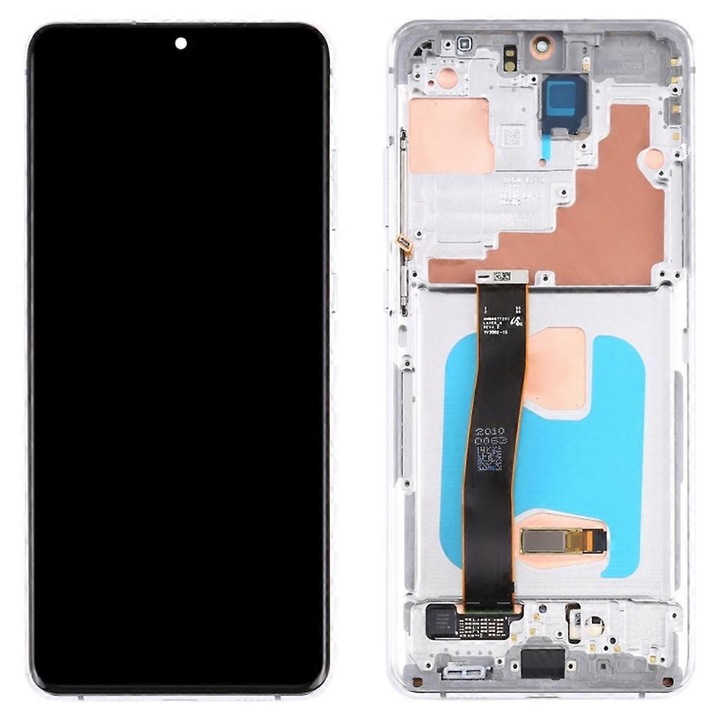 Ecran OLED cu digitizor si cadru pentru Galaxy S20 Ultra 5G, calitate C, negru, 6.9 inch