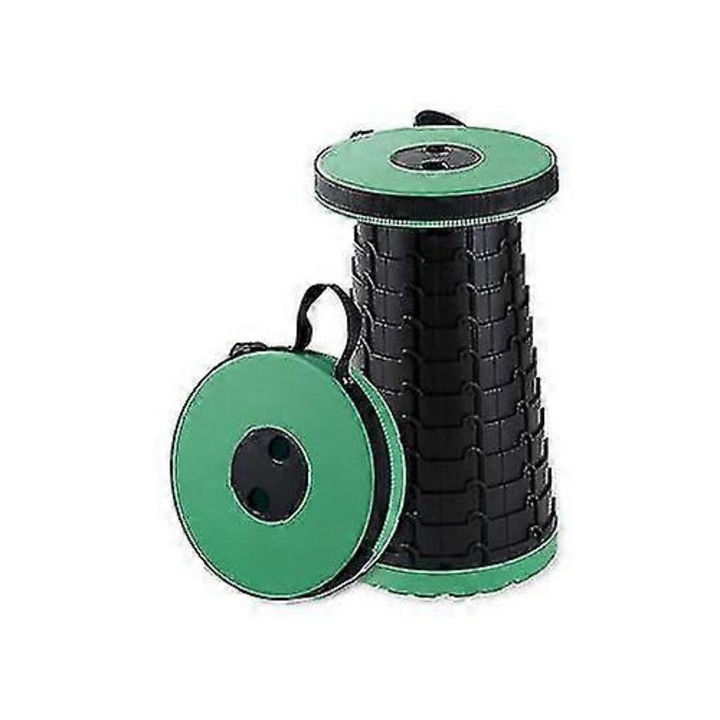 Scaun pliabil portabil, design stabil, reglabil, negru, 30x30x40cm