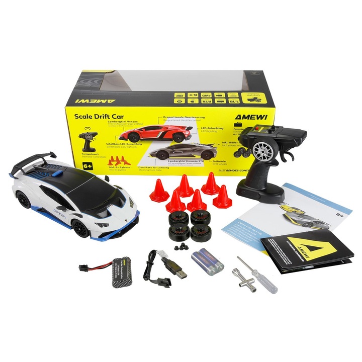 Licencja Amewi RC Drift Lamborghini Huracan Biały