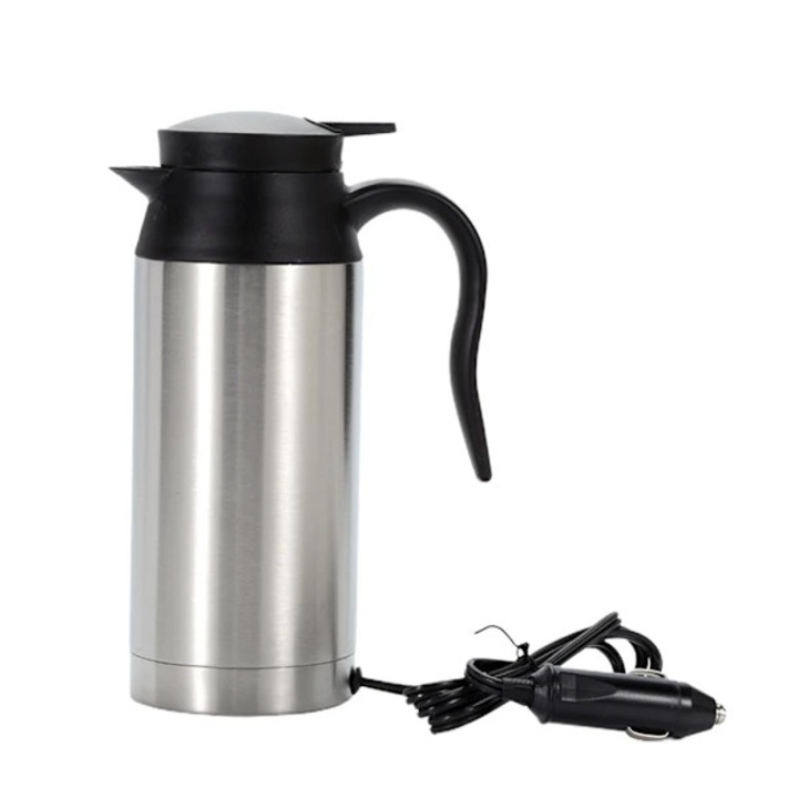 Cana electrica de calatorie, otel inoxidabil, 750ml, argintiu, 22x8.7cm