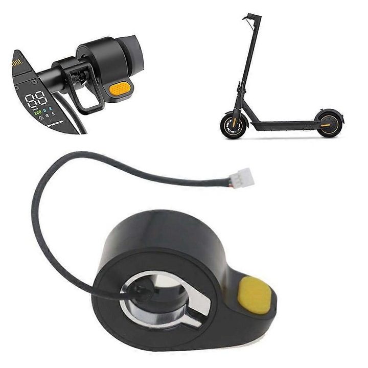 Accelerator de deget pentru trotineta electrica Ninebot Max G30, plastic metal, 4.05x6.05x3cm