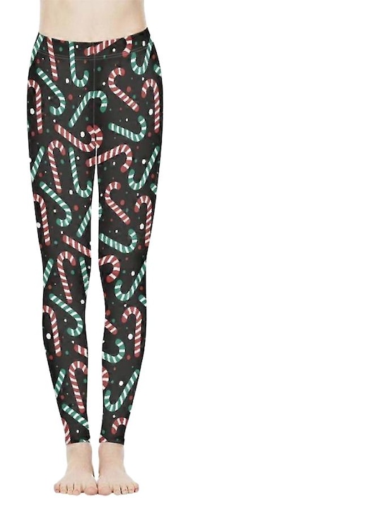 Pantaloni sport dama, negru, poliester, set, pentru yoga si fitness, XS INTL