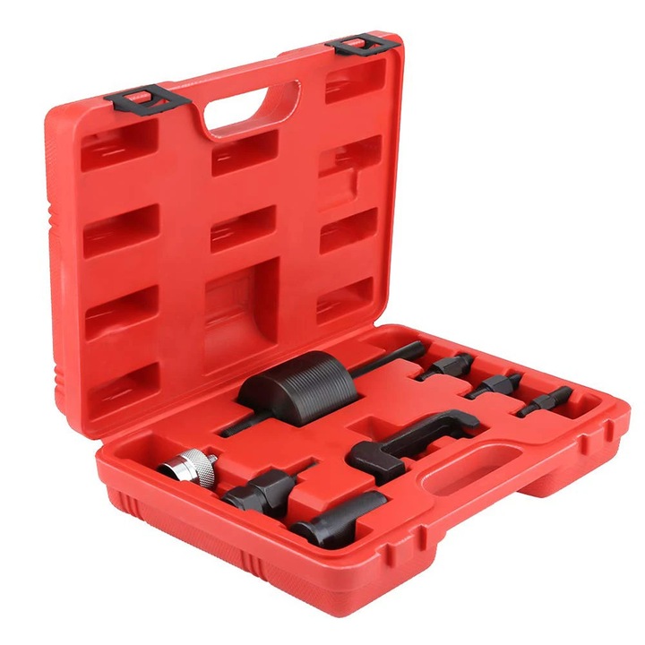 Extractor injectoare Common Rail, set scule pentru auto, 8 piese, cu cutie de transport, compatibil CDI 611/612