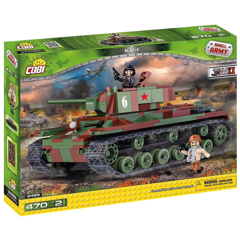 Set de construit Cobi, Small Army, Tancul Sovietic KV-1 (470pcs