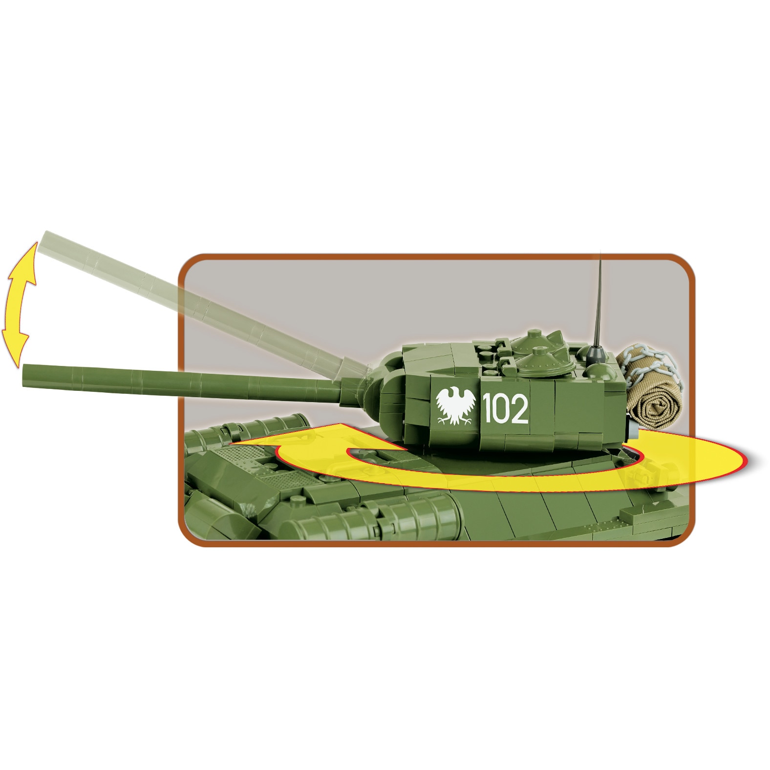 Cobi Rudy Set de construit Cobi, Small Army, Tancul Sovietic Rudy 102 T-34/85 ...