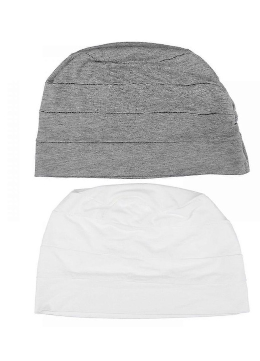 Caciula de noapte pentru somn, bumbac si satin, elastica, protectie par, marime universala