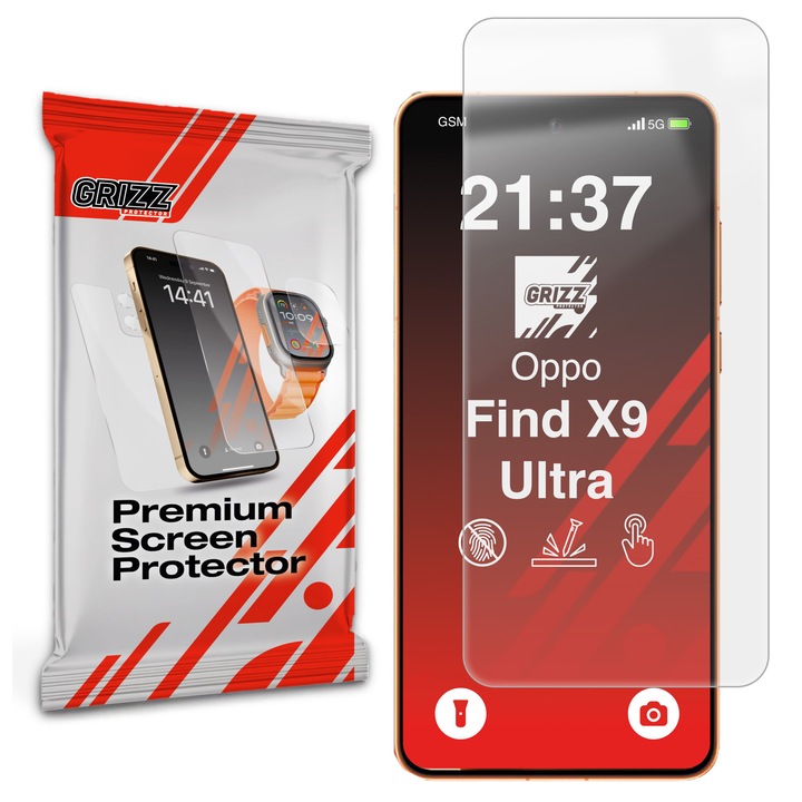 Защитно фолио GrizzGlass PaperScreen съвместимо с Oppo Find X9 Ultra, Прозрачно