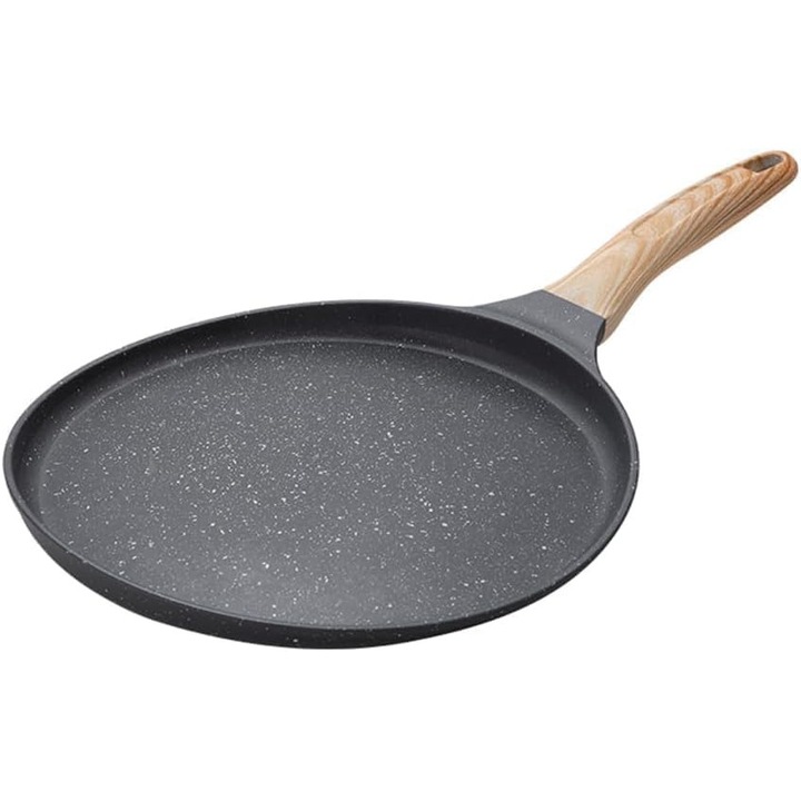 Vastag alumínium serpenyő, fa nyél, tapadásmentes, univerzális, 28cm
