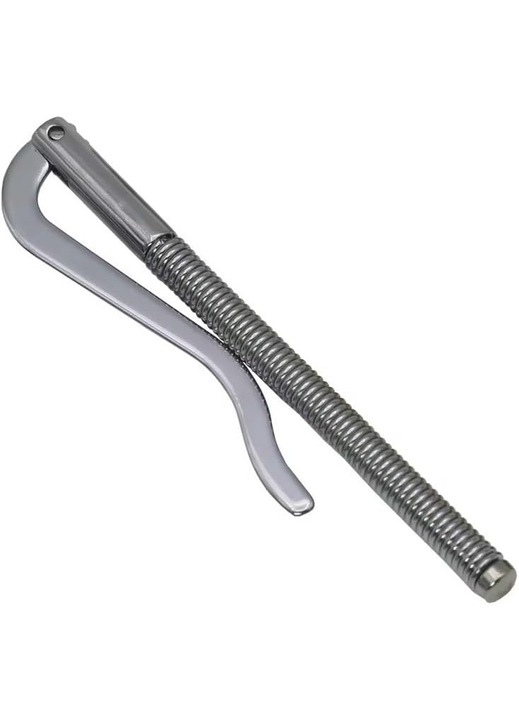 Portofel metalic negru, clip arc, compact, rezistent, negru