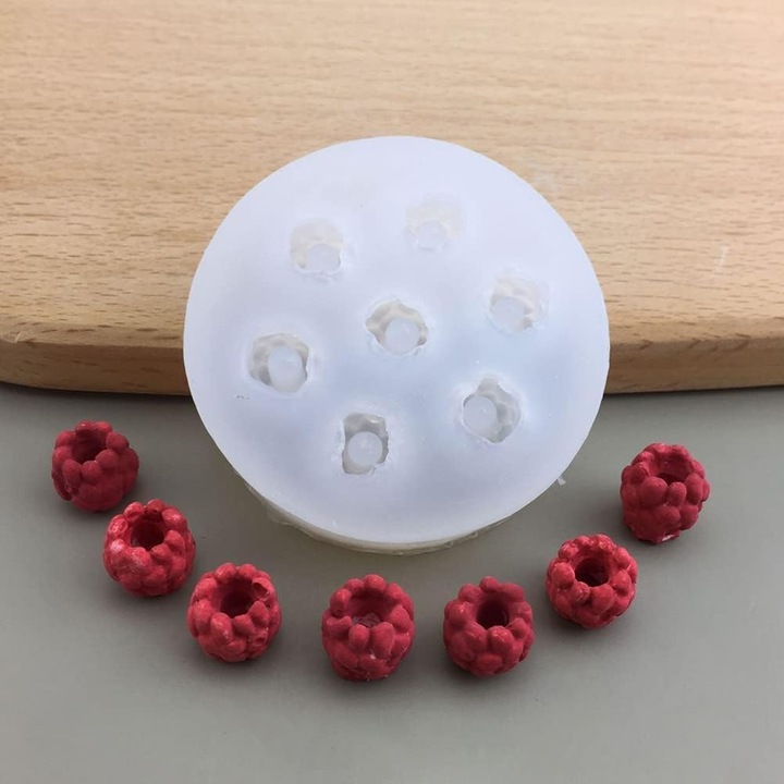 Forme silicon alb, decor prajituri, fructe, 21x14cm