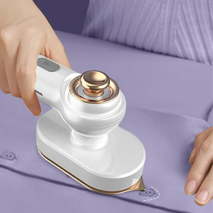 Fier de calcat cu aburi portabil, mini, violet, 60ml, compact