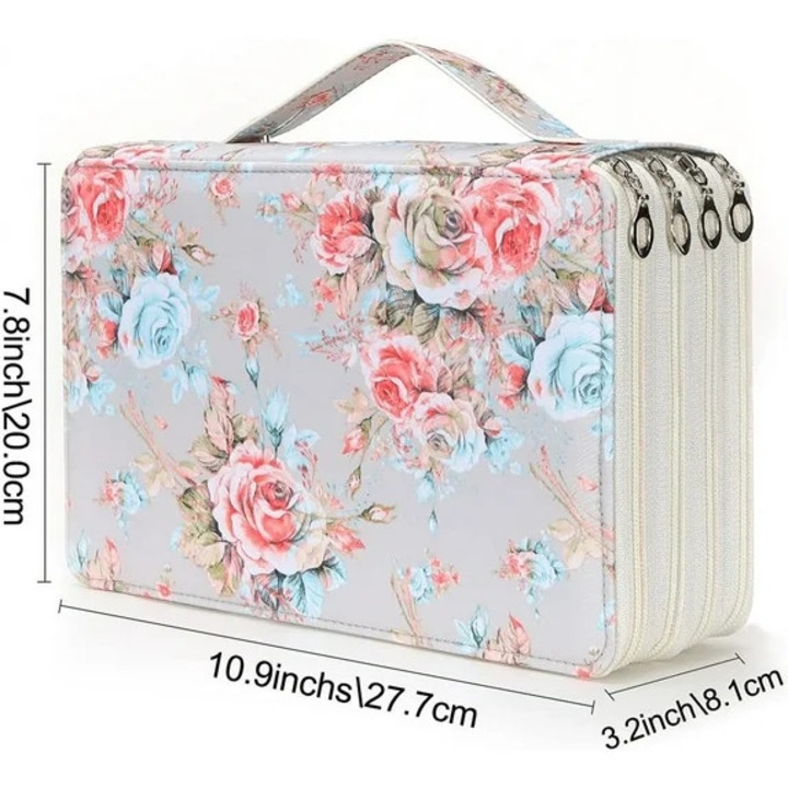 Penar organizator 200 compartimente, material twill, gri, 27.7x19.8x8.1cm