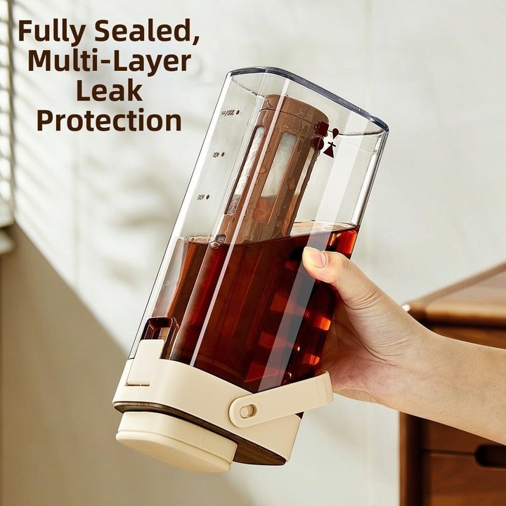 Cold brew kávéfőző 1000ml, finom, kivehető szűrő, fehér