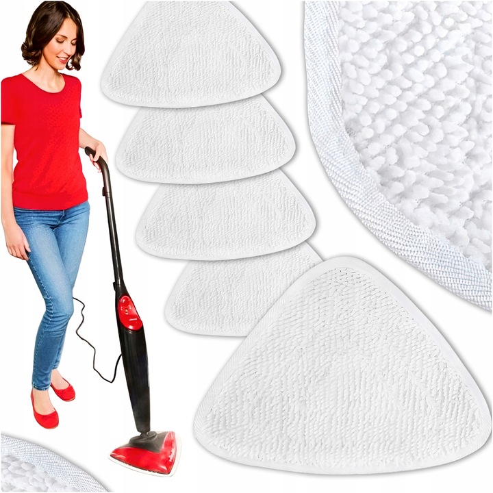 Rezerve Mop, Bounn, 5 Bucati, Curatare Abur Eficienta, Fara Zgarieturi, Montare Rapida, Material Durabil, Podele Luminate, Set