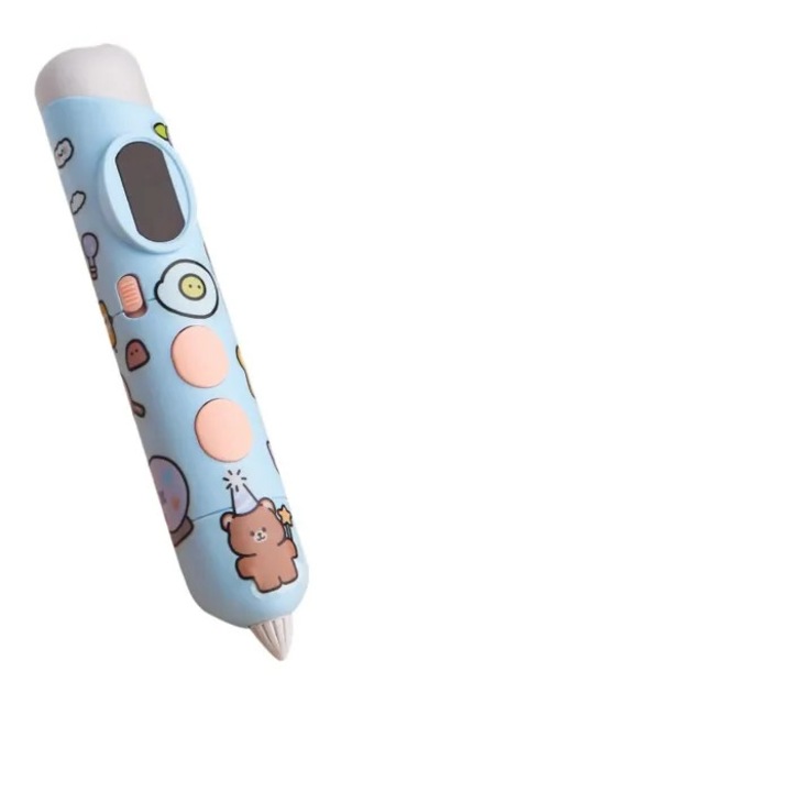 Creion 3D pentru copii, set 63 materiale, albastru, 7-14 ani, 3D, rechargeable