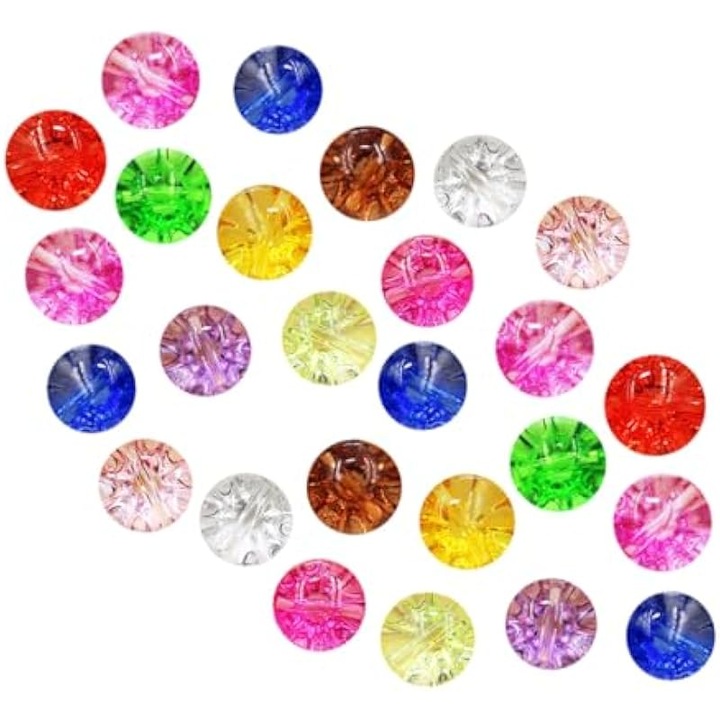 Set 50 nasturi roz cristal pentru haine 1.5cm