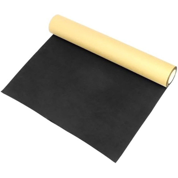 Material textil adeziv, fetru negru, 40x200x0.3mm, flexibil, subtire