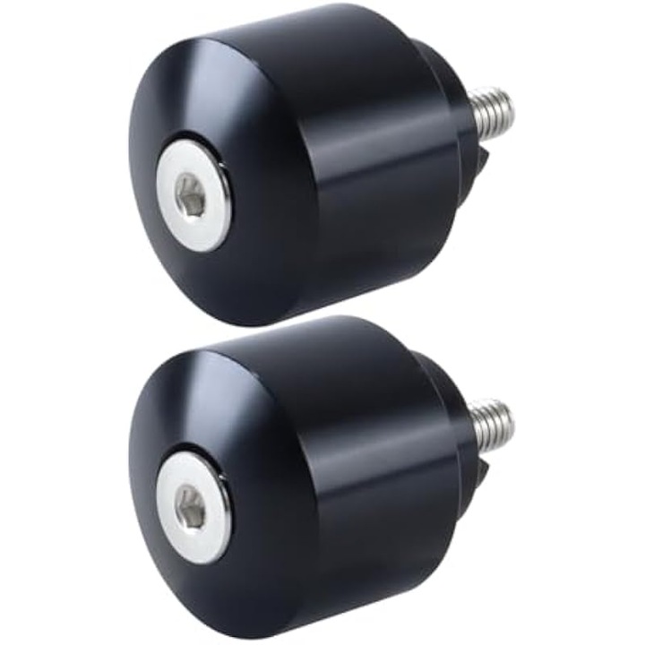 Capace ghidon aluminiu CNC pentru motocicleta, negru, 3.1cm, set 2 bucati