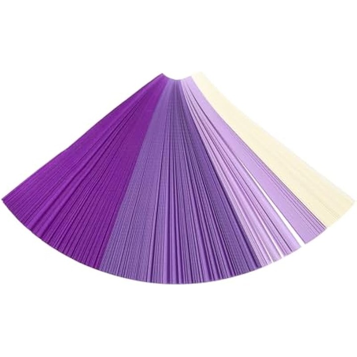 Set 520 benzi hartie origami stea, mov gradient, pentru decor si creatii DIY