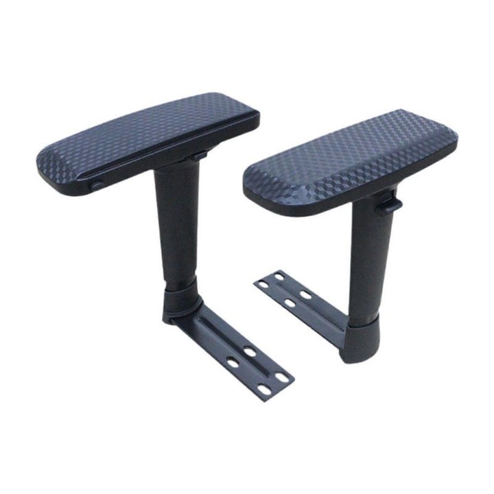 Set 2 brate scaun birou gaming universal reglabile, negru, 27x10x2.7cm