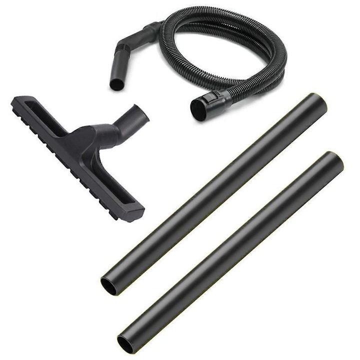 Set perie si tub extensibil pentru aspirator, negru, plastic, universal, 1x perie, 2x tub extensibil