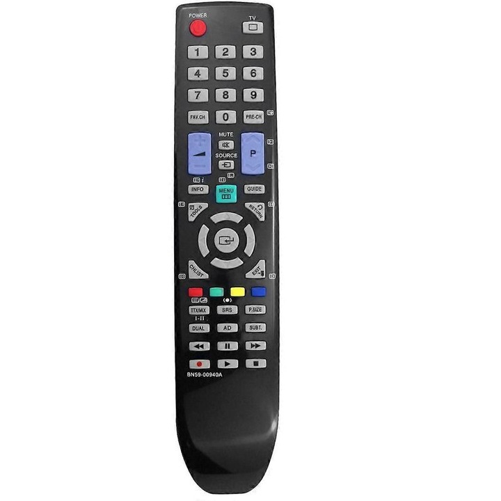 Univerzális fekete műanyag távirányító 2xAAA
