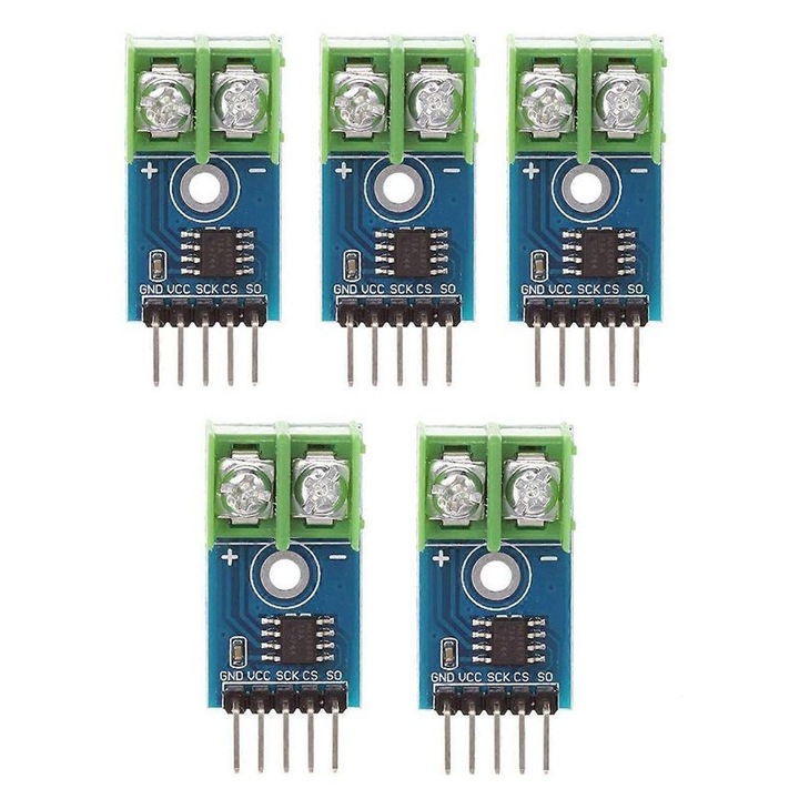 5 db MAX6675 hőelem modul készlet kék zöld 5x3x1cm