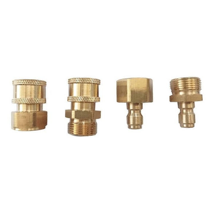 Комплект адаптери за водоструйка, 4 части, месинг, M22-14mm, 1/4in