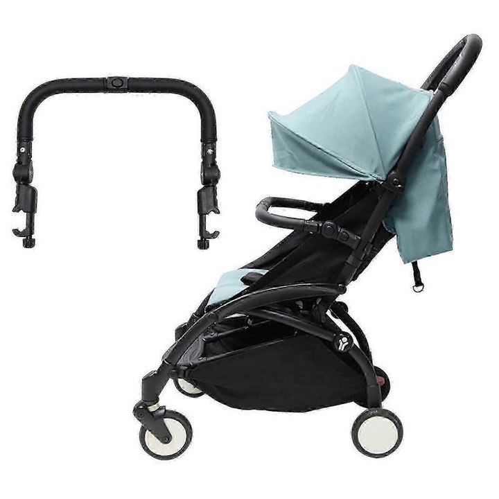 Suport brat universal pentru carucior, piele PU neagra, 41x33cm