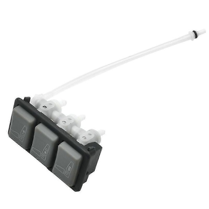 Kamionülés deréktámasz állító gomb 3 gombos ABS fekete 10x5x3cm