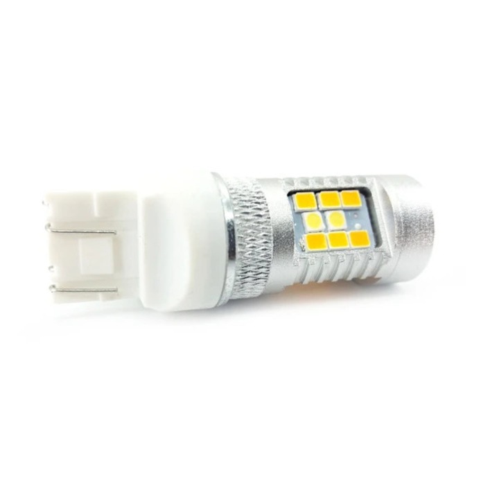 LED dupla színű izzó 7443 W21W/5W 12V 2000lm fehér narancssárga szett 2 db
