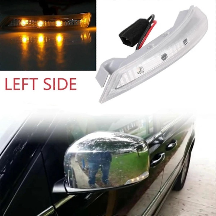 Lampa semnalizare LED oglinda auto, stanga-dreapta, alb, universal, 12V