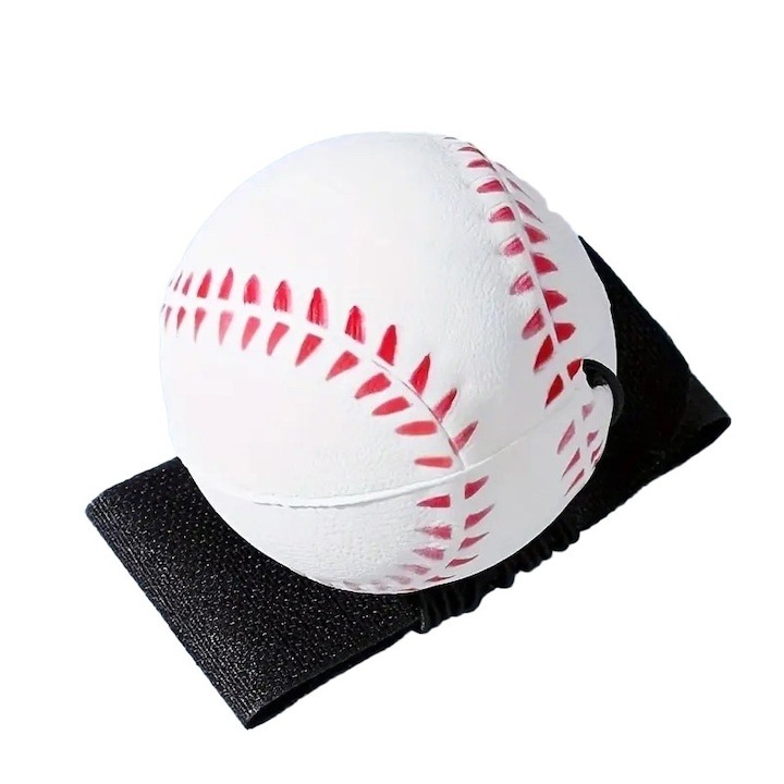 Hiperelasztikus pattogó labda baseball modell csuklópánttal, Space Moon Ball stresszoldó, 60 mm átmérőjű, fehér pirossal, gyerekeknek és felnőtteknek