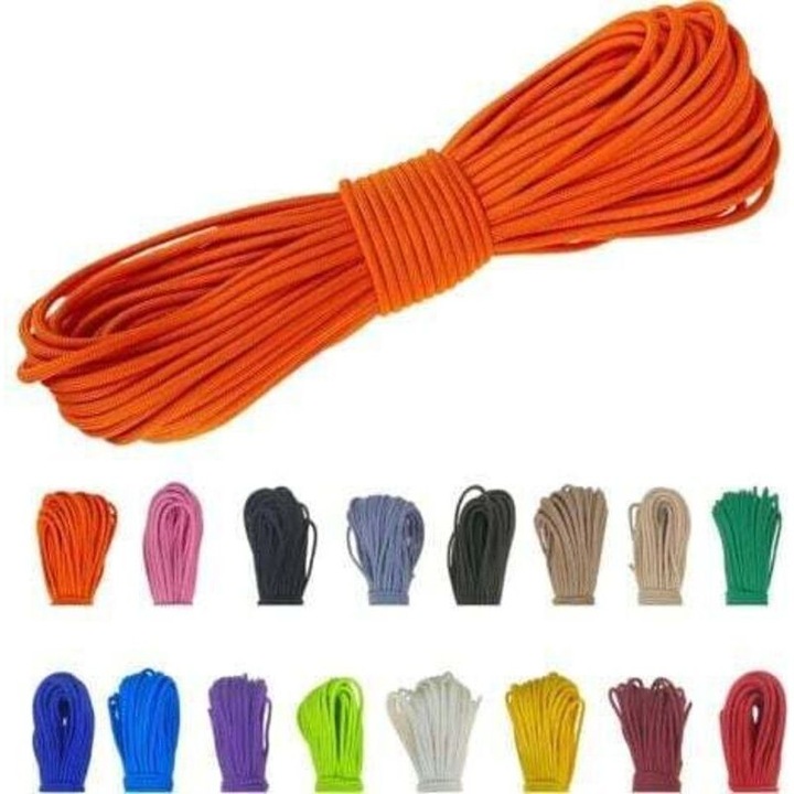 Paracord zsinór 4mm 7 szál 220kg poliészter 15x30x50m többszínű