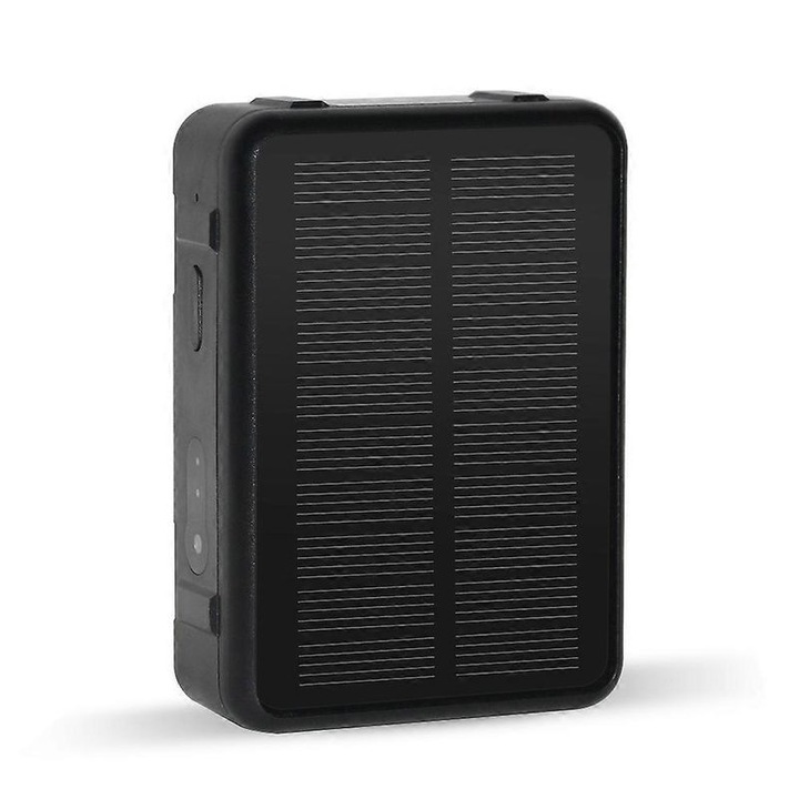 Устройство за проследяване на слънчева енергия GSM GPS WiFi за животни, IP67, 9000mAh, черно