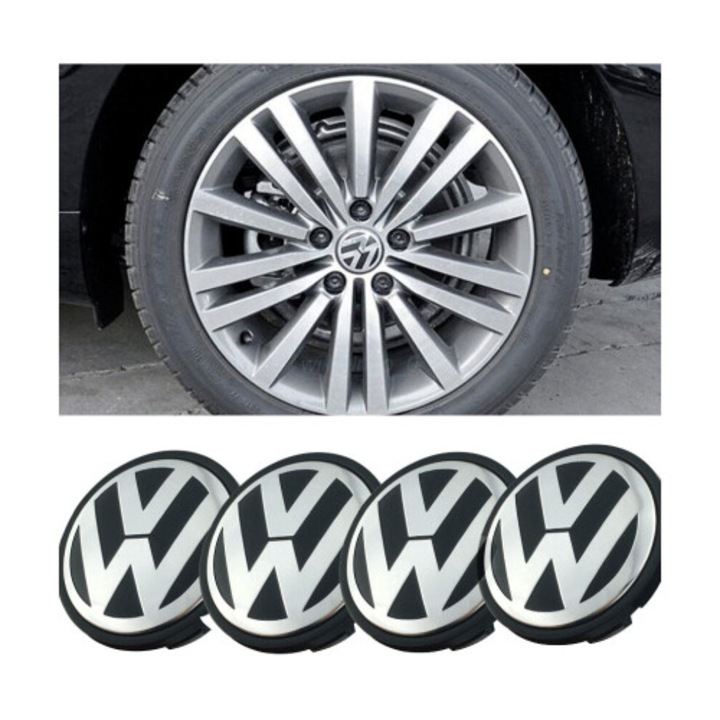 4 db keréktárcsa kupak 76mm régi VW Touareg-hez, fekete