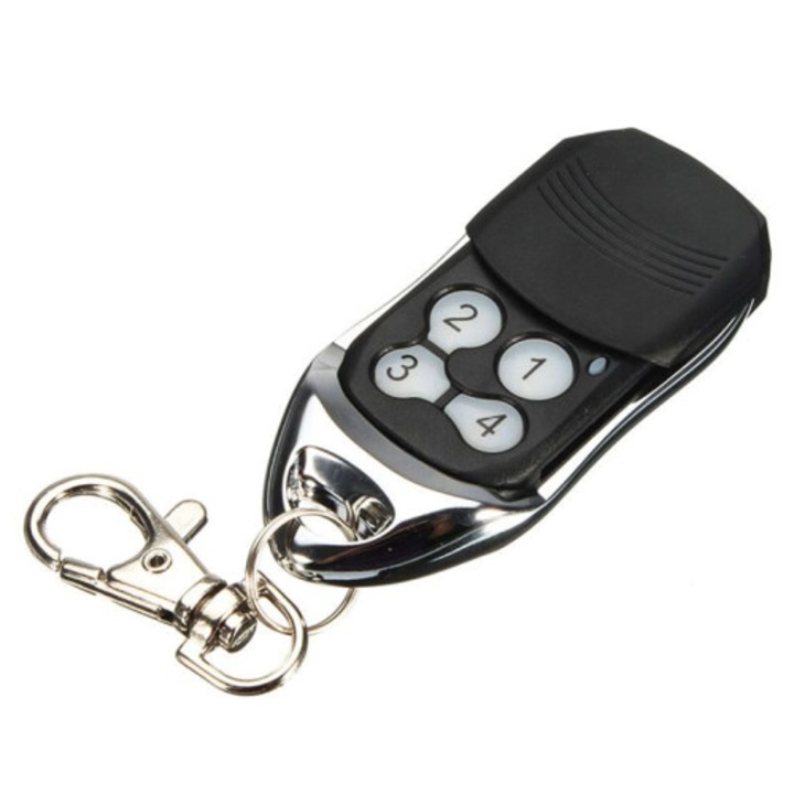 Telecomanda garaj 433.92MHz rolling code negru compact