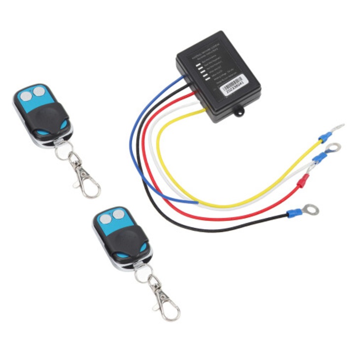 Kit telecomanda wireless troliu 434MHz, universal, 12V-24V, 15m, ABS