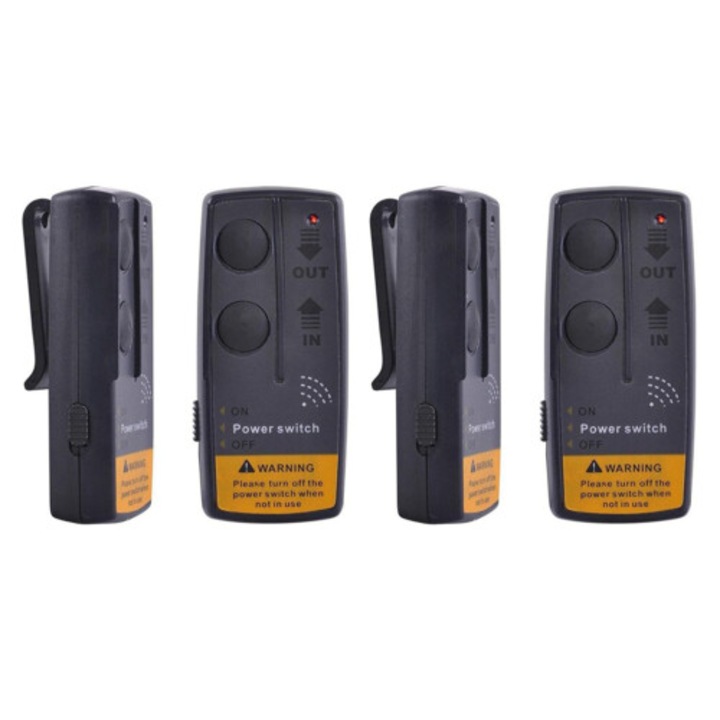 Kit telecomanda wireless pentru troliu, negru, 12x5.3x1.8cm