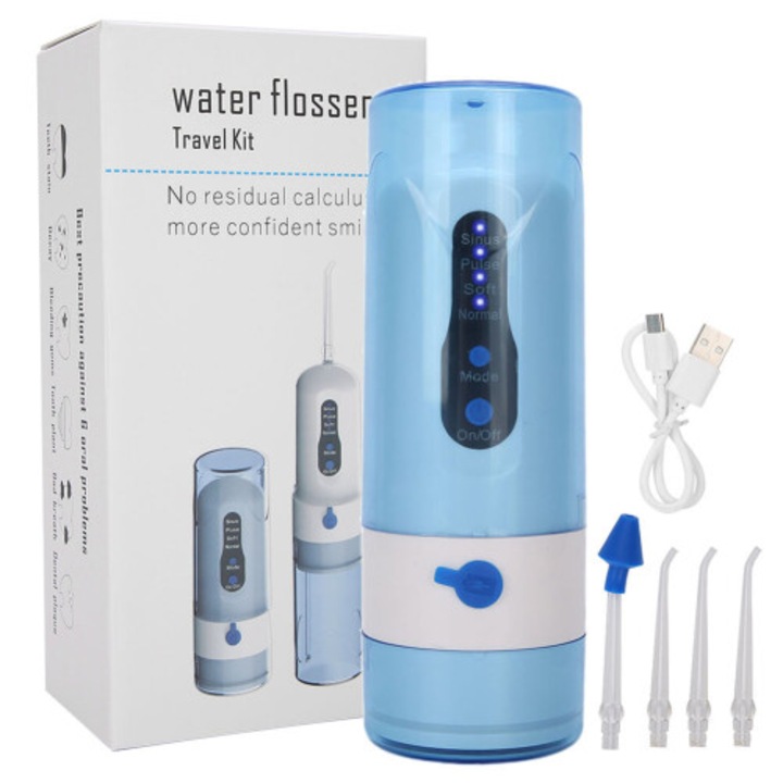 Irigator bucal reglabil, rezervor 200ml, mod nazal, compact, portabil